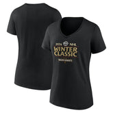 Vegas Golden Knights Fanatics Women's 2024 NHL Winter Classic V-Neck T-Shirt - Black T-shirts