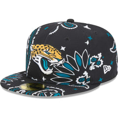 Jacksonville Jaguars New Era Paisley 59FIFTY Fitted Hat - Black online