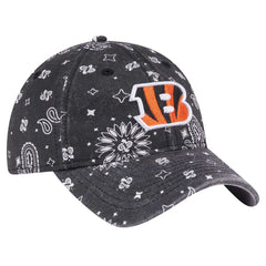 Cincinnati Bengals New Era Women's Paisley 9TWENTY Adjustable Hat - Black sale