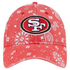 San Francisco 49ers New Era Women's Paisley 9TWENTY Adjustable Hat - Scarlet for sale