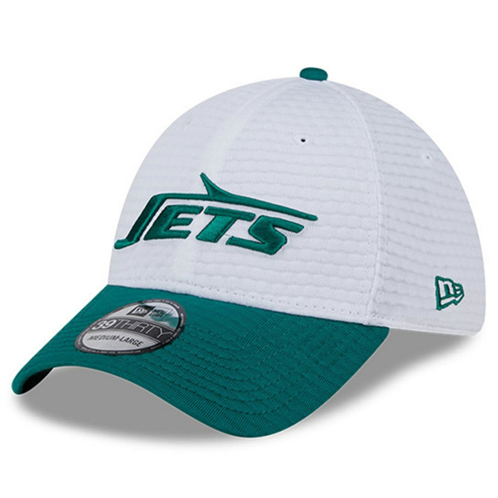 New York Jets New Era 2024 NFL Training Camp 39THIRTY Flex Hat - White/Green for sale