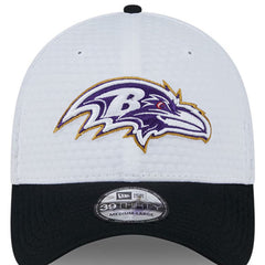 Baltimore Ravens New Era 2024 NFL Training Camp 39THIRTY Flex Hat - White/Black discount