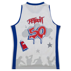 Detroit Pistons x Tats Cru Hardwood Classics Fashion Jersey sale - White online