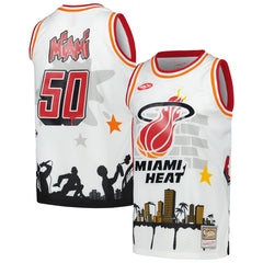 Miami Heat x Tats Cru Hardwood Classics Fashion Jersey - White shop