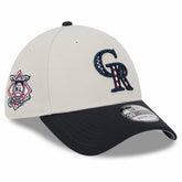 Colorado Rockies 2024 Fourth of July 39THIRTY Flex Hat Khaki/Black