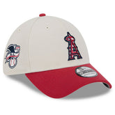 Los Angeles Angels 2024 Fourth of July 39THIRTY Flex Hat Khaki/Red