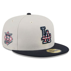 Los Angeles Dodgers 2024 Fourth of July 59FIFTY Fitted Hat Khaki/Black