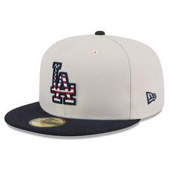 Los Angeles Dodgers 2024 Fourth of July 59FIFTY Fitted Hat Khaki/Black
