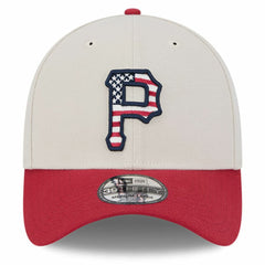 Pittsburgh Pirates 2024 Fourth of July 39THIRTY Flex Hat Khaki/Red