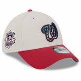 Washington Nationals 2024 Fourth of July 39THIRTY Flex Hat Khaki/Red