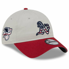 Athletics 2024 Fourth of July 9TWENTY Adjustable Hat Khaki/Red