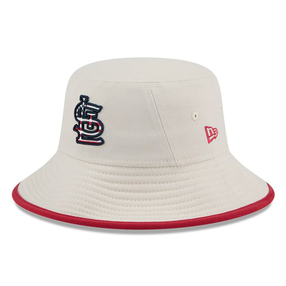 St. Louis Cardinals 2024 Fourth of July Bucket Hat Khaki