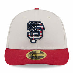 San Francisco Giants 2024 Fourth of July Low Profile 59FIFTY Fitted Hat Khaki/Red
