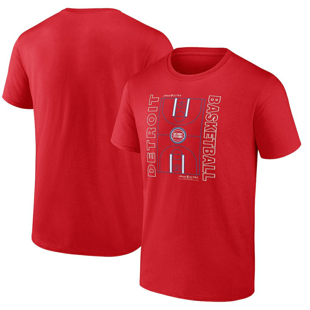 Detroit Pistons Michelob Ultra Full Court T-Shirt - Red sale