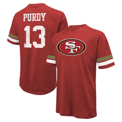 Brock Purdy San Francisco 49ers Majestic Threads Name & Number Oversize Fit T-Shirt - Scarlet cheap