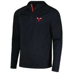 Chicago Bulls Levelwear Zander Hoodie Raglan Quarter-Zip Top - Black online