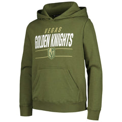 Vegas Golden Knights Levelwear Youth Podium Fleece Pullover Hoodie - Olive Hoodies