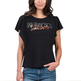 San Francisco Giants G-III 4Her by Carl Banks Women's Crowd Wave T-Shirt Black