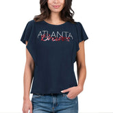 Atlanta Braves G-III 4Her by Carl Banks Women's Crowd Wave T-Shirt Navy