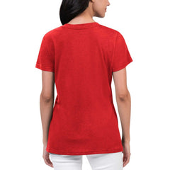 Washington Nationals G-III 4Her by Carl Banks Women's Key Move V-Neck T-Shirt Red