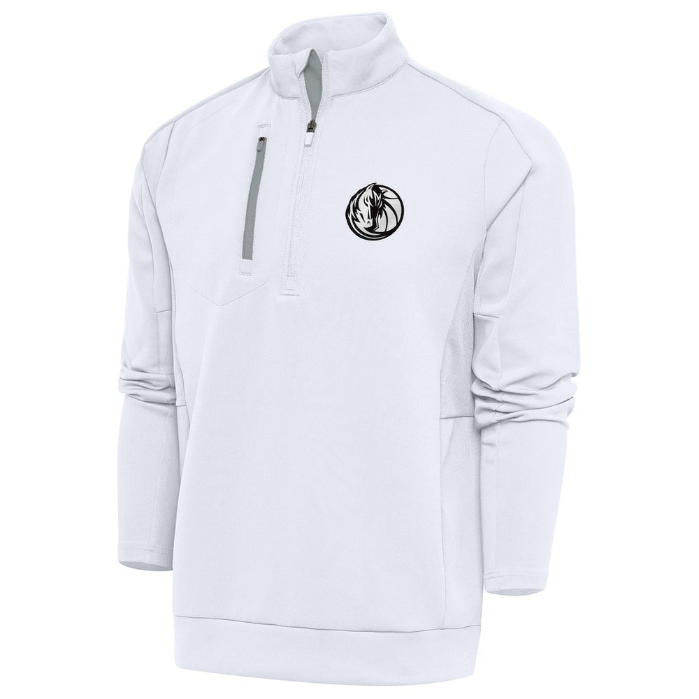 Dallas Mavericks Antigua Metallic Logo Generation Quarter-Zip Top sale - White on sale