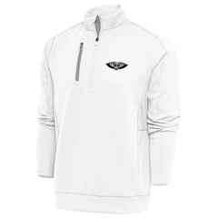 New Orleans Pelicans Antigua Metallic Logo Generation Quarter-Zip Top - White cheap