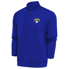 New York Knicks Antigua Metallic Logo Generation Quarter-Zip Top - Blue online