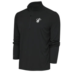 Miami Heat Antigua Metallic Logo Tribute Quarter-Zip Top - Charcoal online