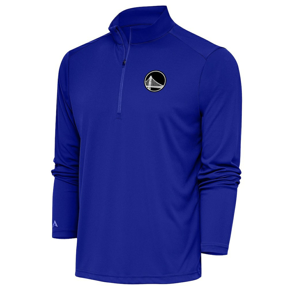 Golden State Warriors Antigua Metallic Logo Tribute Quarter-Zip Top sale - Royal outlet
