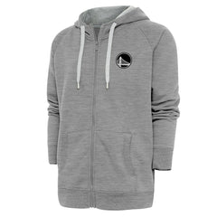 Golden State Warriors Antigua Metallic Logo Victory Raglan Full-Zip Hoodie sale - Heather Gray online