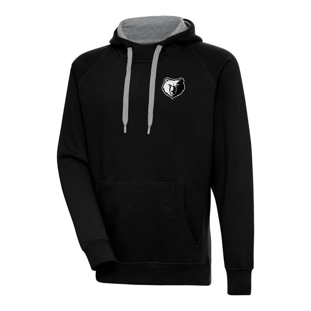 Memphis Grizzlies Antigua Metallic Logo Victory Raglan Pullover Hoodie - Black on sale