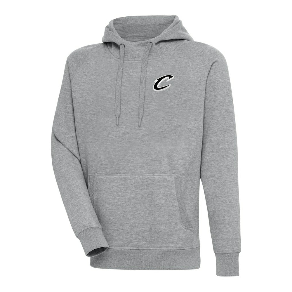 Cleveland Cavaliers Antigua Metallic Logo Victory Raglan Pullover Hoodie sale - Heather Gray sale