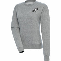 Phoenix Suns Antigua Women's Brushed Metallic Victory Pullover Sweatshirt - Heather Gray for sale