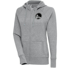 Golden State Warriors Antigua Women's Brushed Metallic Victory Full-Zip Hoodie - Heather Gray cheap