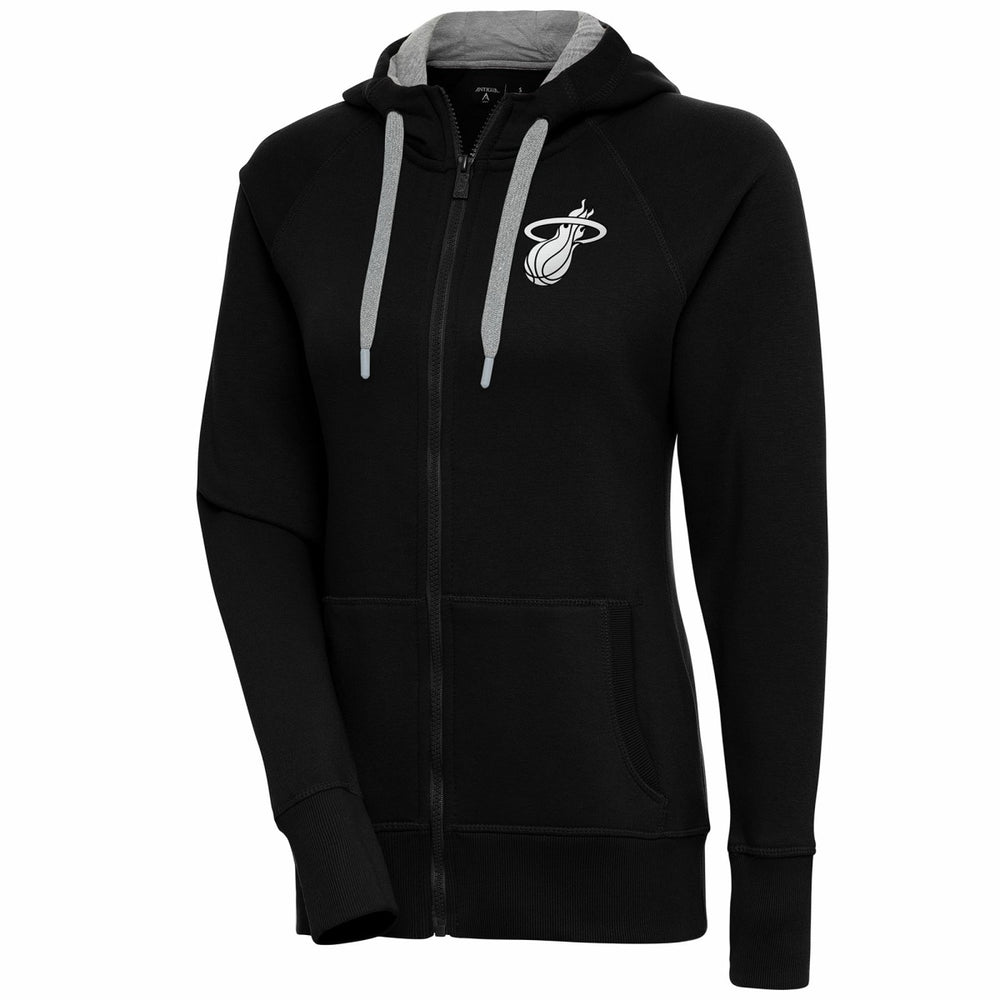 Miami Heat Antigua Women's Brushed Metallic Victory Full-Zip Hoodie - Black online