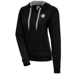 Indiana Pacers Antigua Women's Brushed Metallic Victory Pullover Hoodie - Black shop