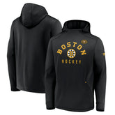 Boston Bruins Fanatics Centennial Lockup Authentic Pro Pullover Hoodie - Black Hoodies