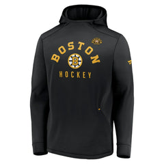 Boston Bruins Fanatics Centennial Lockup Authentic Pro Pullover Hoodie - Black Hoodies
