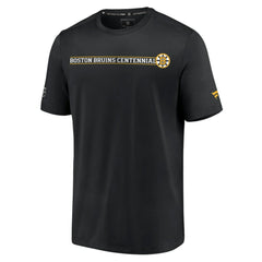 Boston Bruins Fanatics Authentic Pro Centennial Banner T-Shirt - Black T-shirts