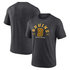 Boston Bruins Fanatics Centennial The Early Years Tri-Blend T-Shirt - Heather Charcoal T-shirts