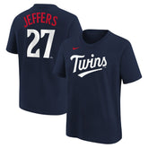 Ryan Jeffers Minnesota Twins Youth Name & Number T-Shirt Navy