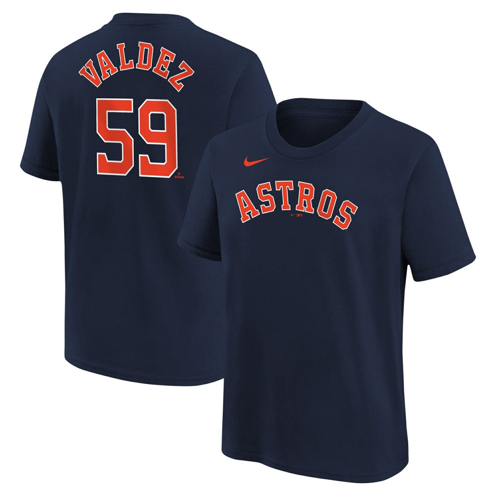 Framber Valdez Houston Astros Youth Name & Number T-Shirt Navy