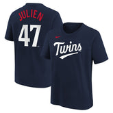 Edouard Julien Minnesota Twins Youth Name & Number T-Shirt Navy