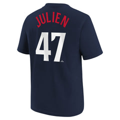 Edouard Julien Minnesota Twins Youth Name & Number T-Shirt Navy