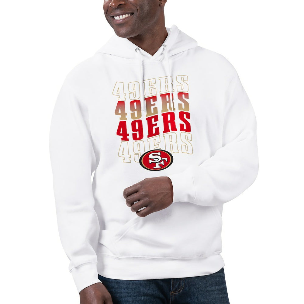 San Francisco 49ers Starter Unisex Name Drop Logo Pullover Hoodie - White sale