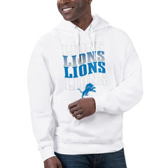 Detroit Lions Starter Unisex Name Drop Logo Pullover Hoodie - White sale