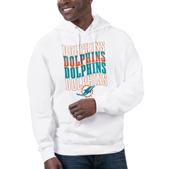 Miami Dolphins Starter Unisex Name Drop Logo Pullover Hoodie - White sale