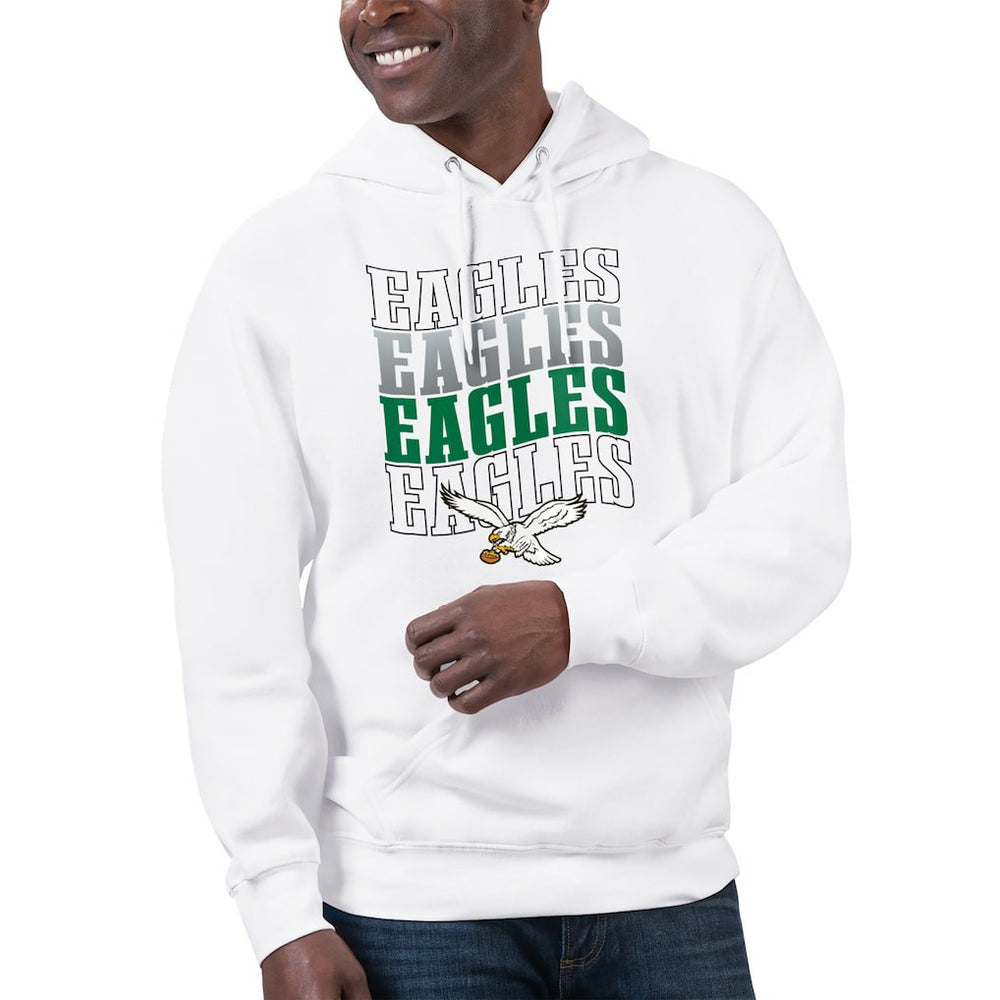 Philadelphia Eagles Starter Unisex Throwback Name Drop Pullover Hoodie - White for sale