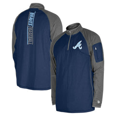 Atlanta Braves Father's Day Raglan Quarter-Zip Top Navy