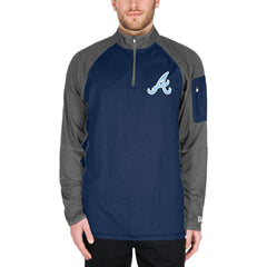 Atlanta Braves Father's Day Raglan Quarter-Zip Top Navy